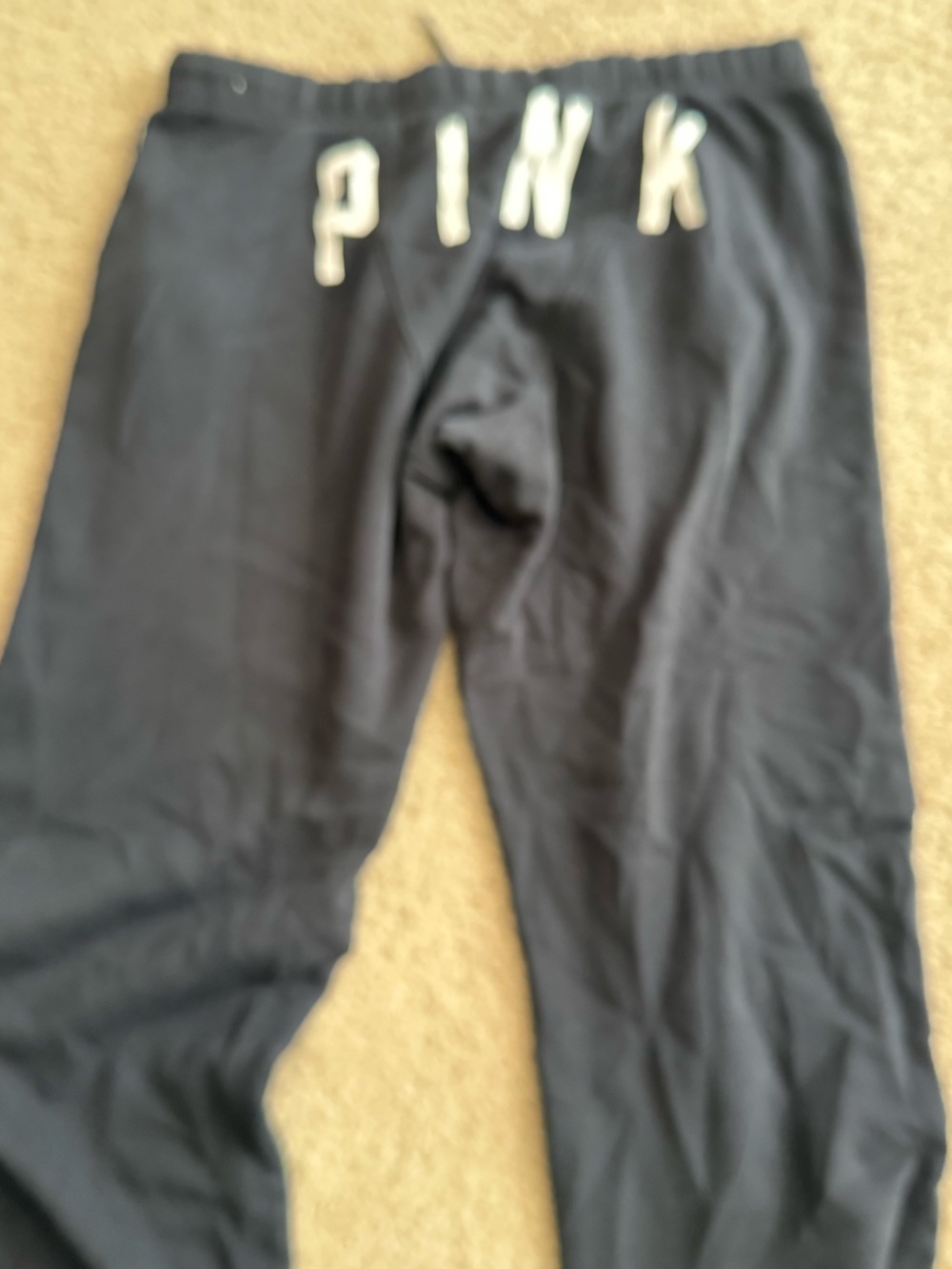 PINK Victoria's Secret Black Logo Sweatpants
